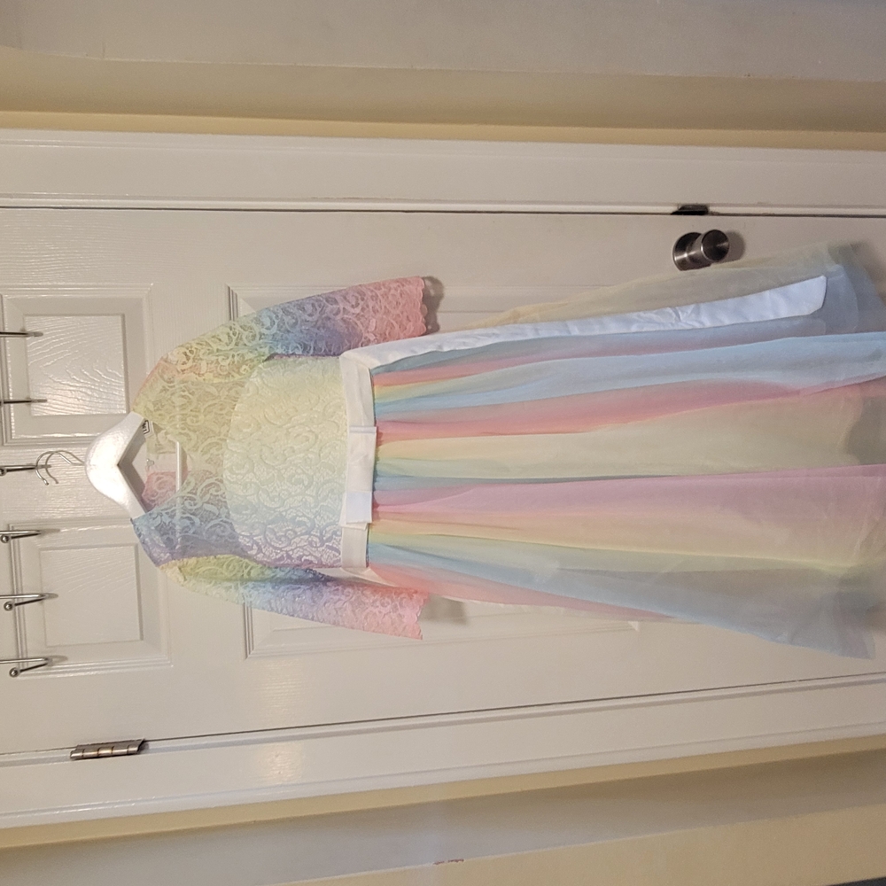 Pastel Rainbow Lace Dress